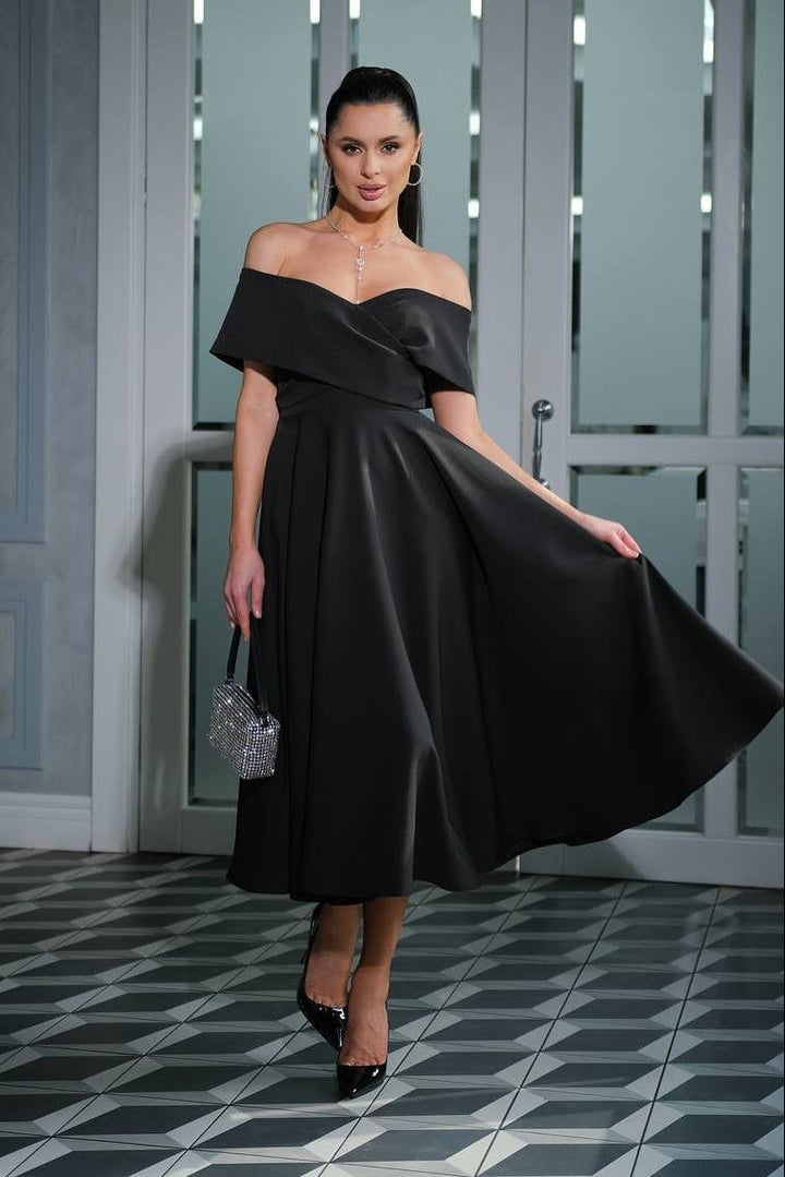 Anabelle Black Midi Dress
