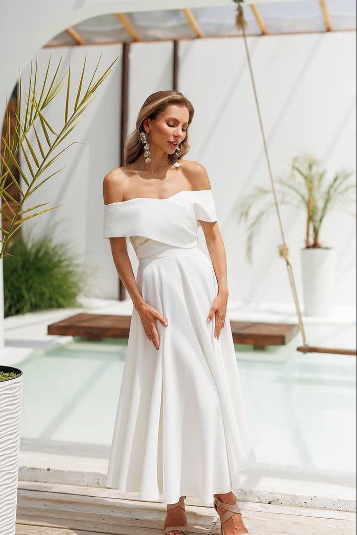 Anabelle Ivory Midi Dress