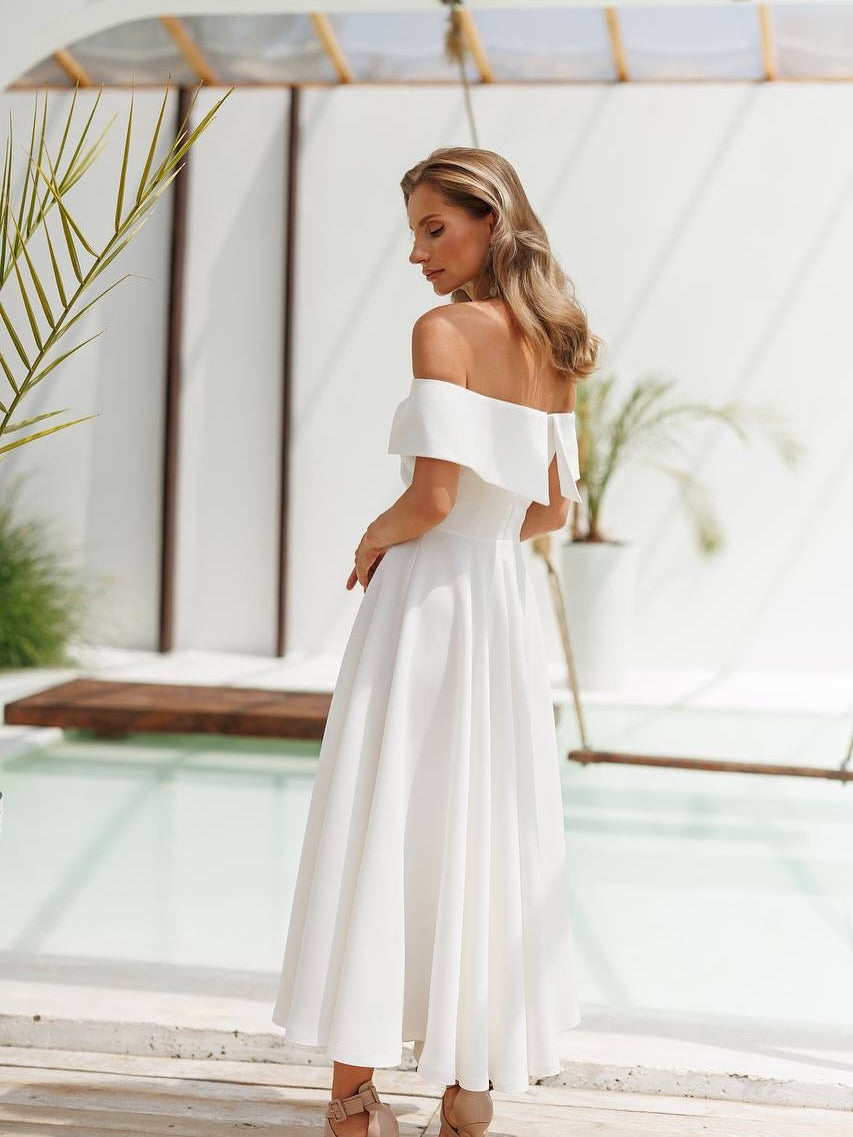 Anabelle Ivory Midi Dress