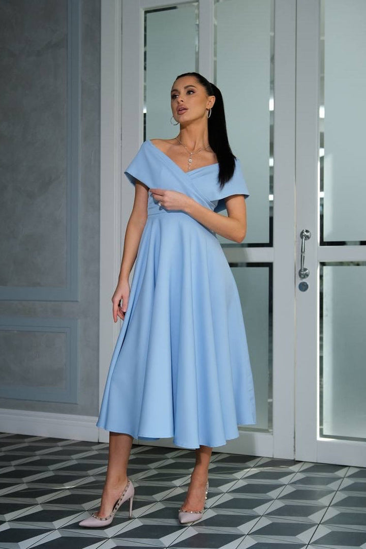 Anabelle Baby Blue Midi Dress