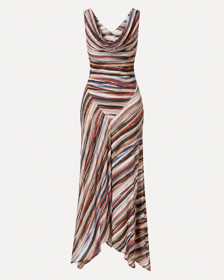 Sienna Stripe Maxi Dress product-only back view