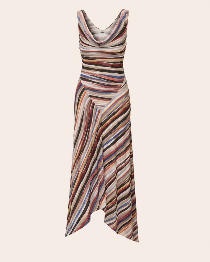 Sienna Stripe Maxi Dress product-only front view