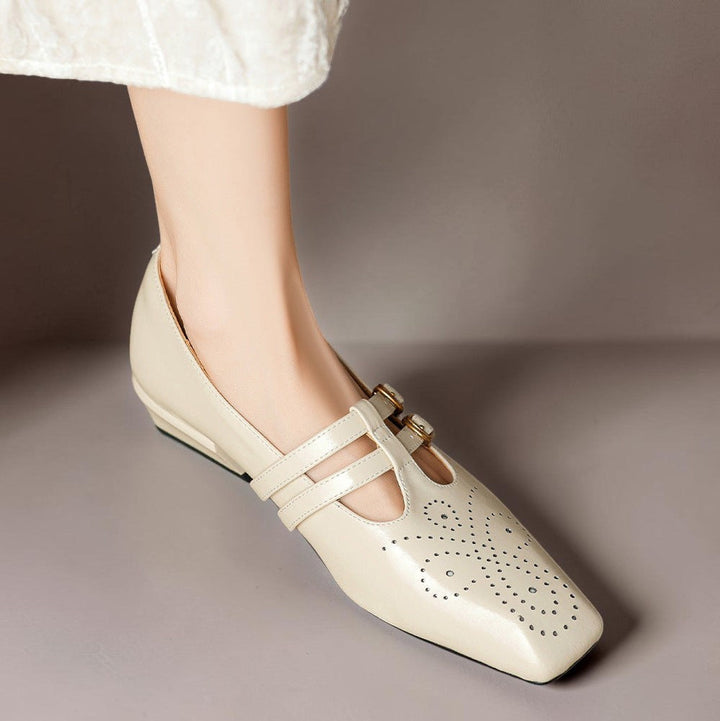 Pauline | Zapatos de Cuero con Doble Tira