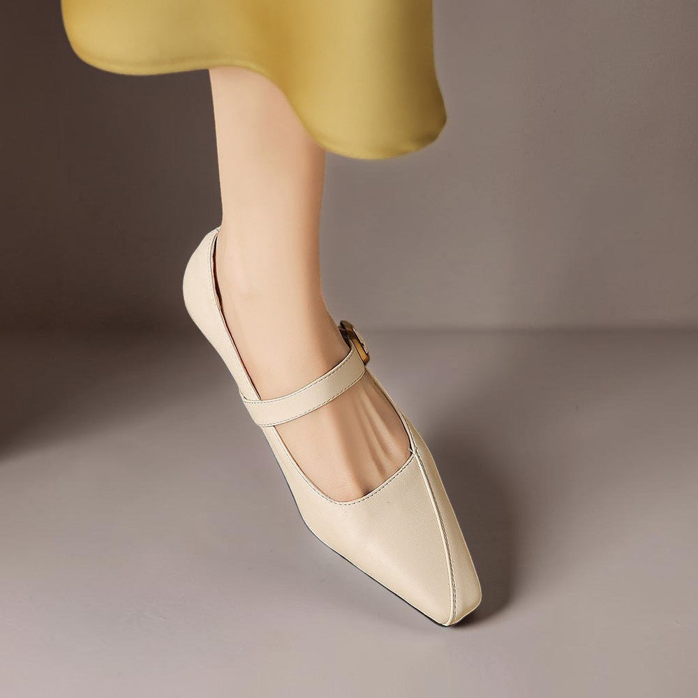 Catalina | Zapatos con Hebilla Dorada