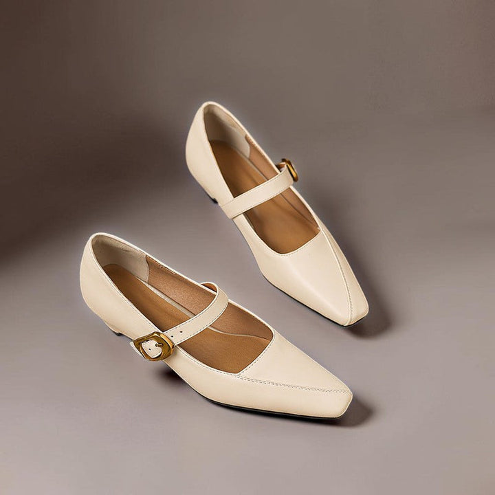 Catalina | Zapatos con Hebilla Dorada