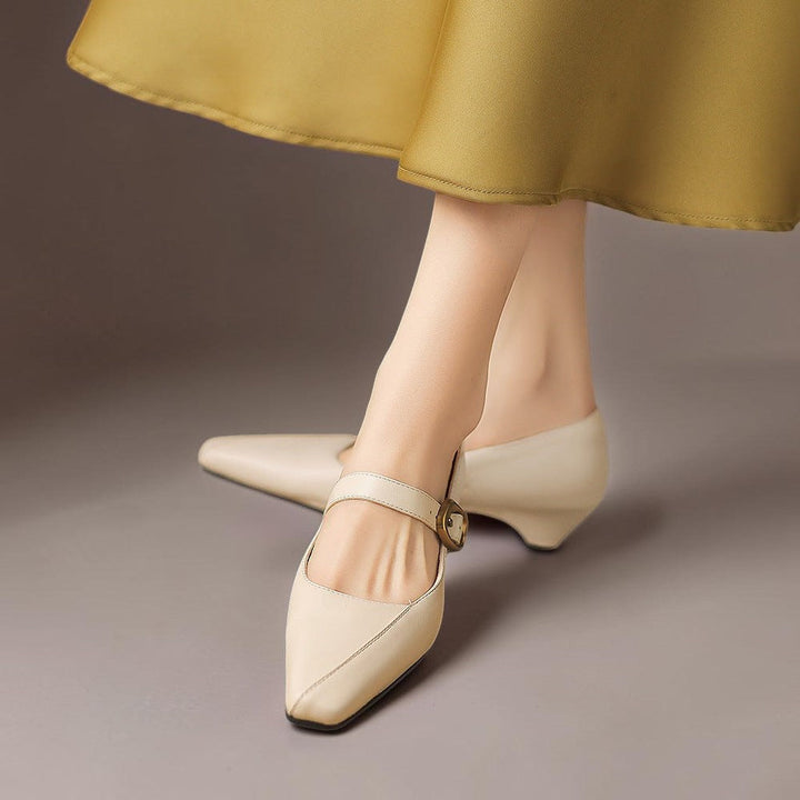 Catalina | Zapatos con Hebilla Dorada