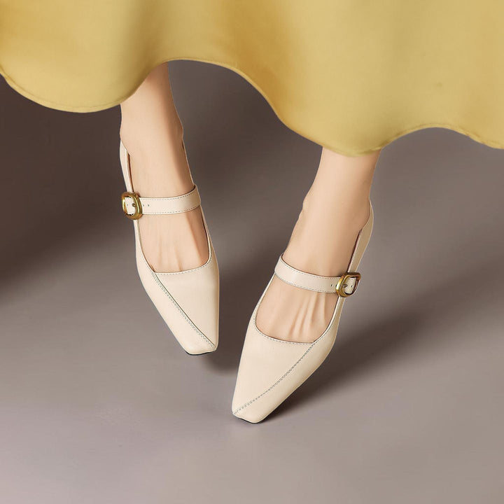 Catalina | Zapatos con Hebilla Dorada