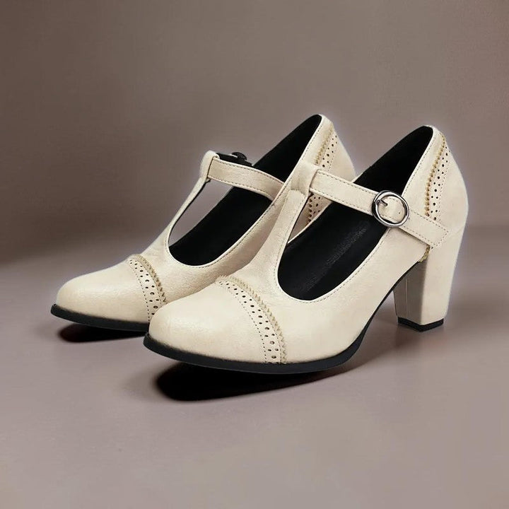 Estela | Zapatos de Tacón Perforados