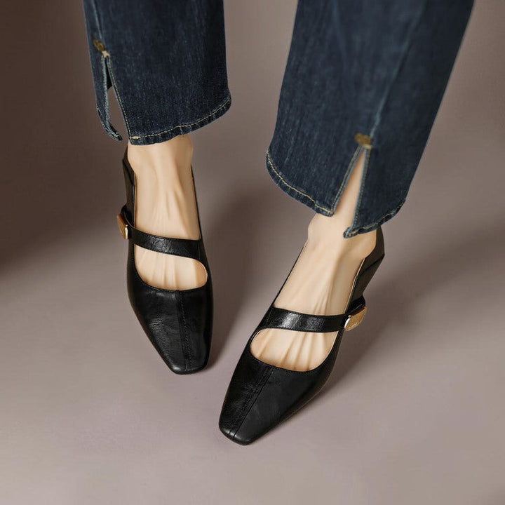 Juliette | Zapatos con Hebilla Dorada