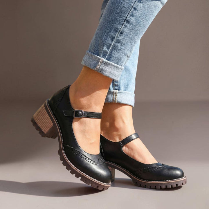 Sandra | Zapatos con Tacón Ancho