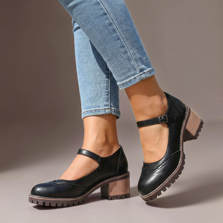 Sandra | Zapatos con Tacón Ancho