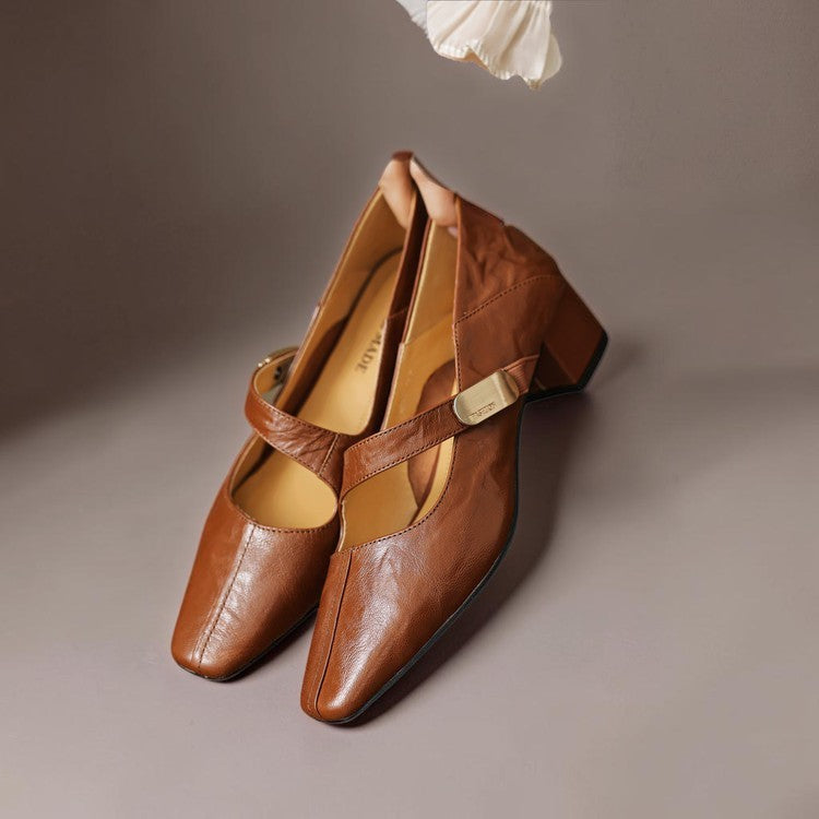 Juliette | Zapatos con Hebilla Dorada
