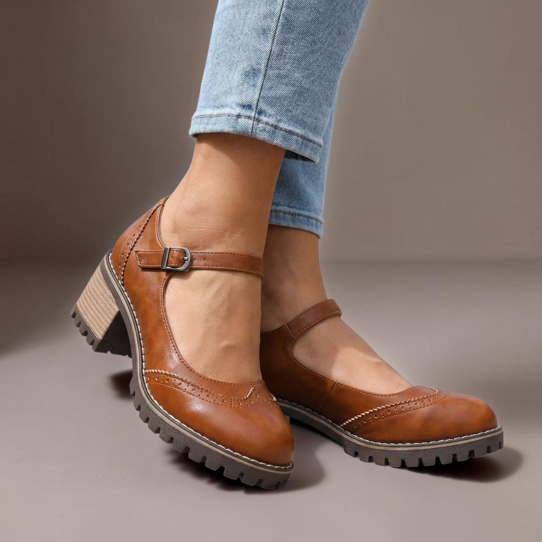 Sandra | Zapatos con Tacón Ancho
