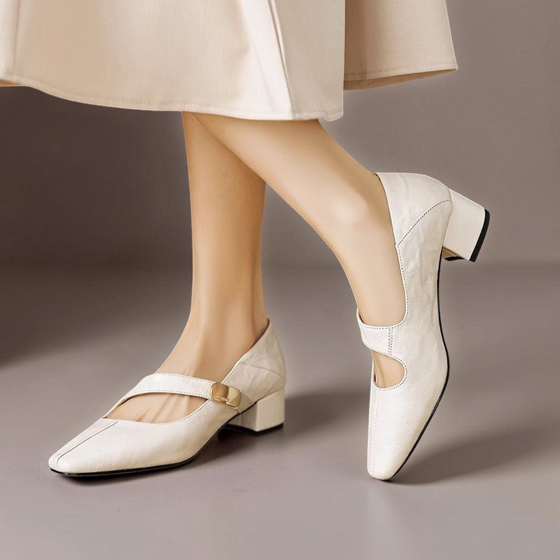 Juliette | Zapatos con Hebilla Dorada
