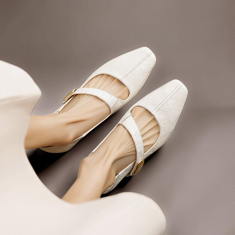Juliette | Zapatos con Hebilla Dorada
