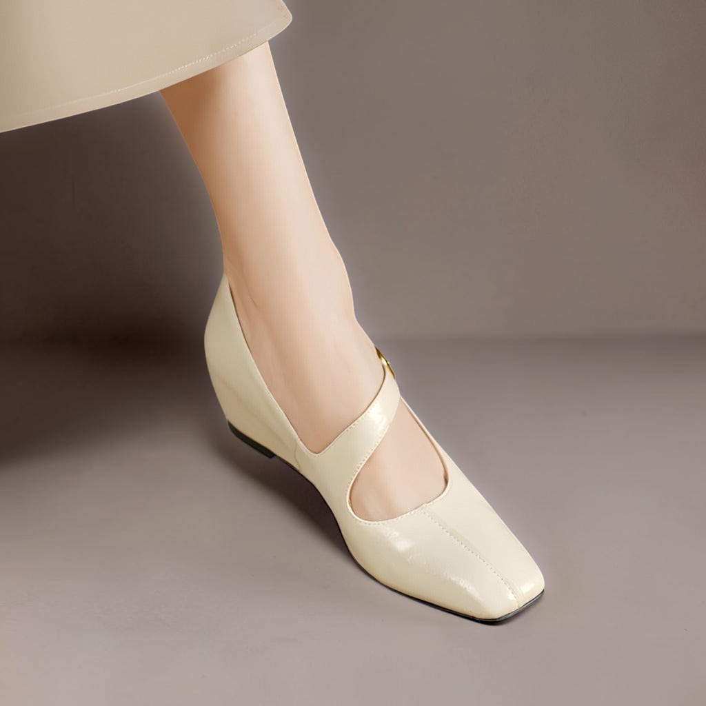 Isabela | Zapatos de Cuero de Punta Cuadrada