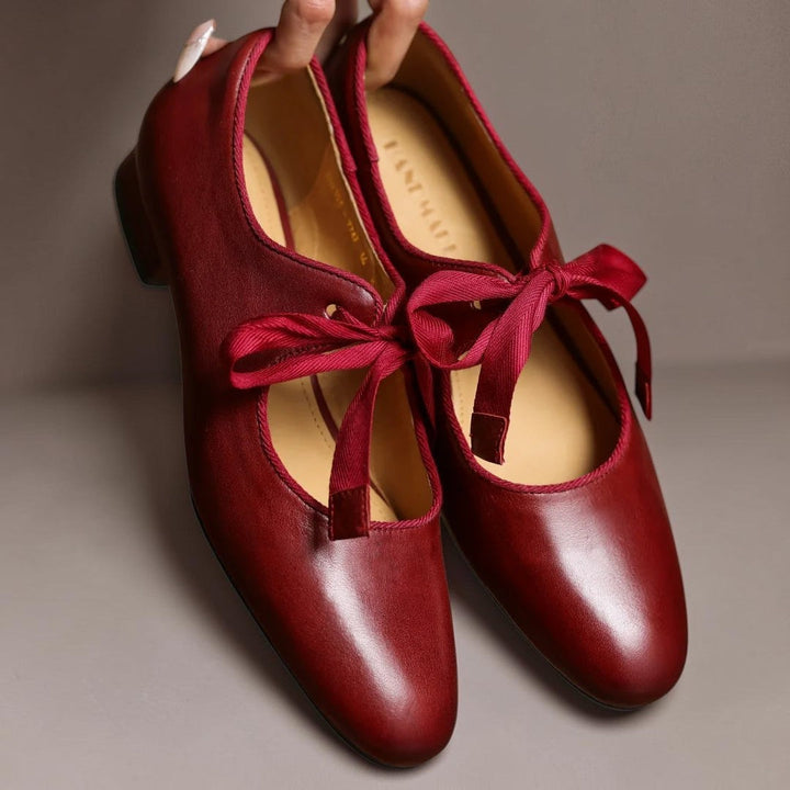 Sophie | Bailarinas de Cuero con Lazo
