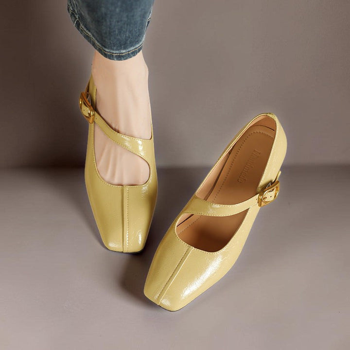 Isabela | Zapatos de Cuero de Punta Cuadrada