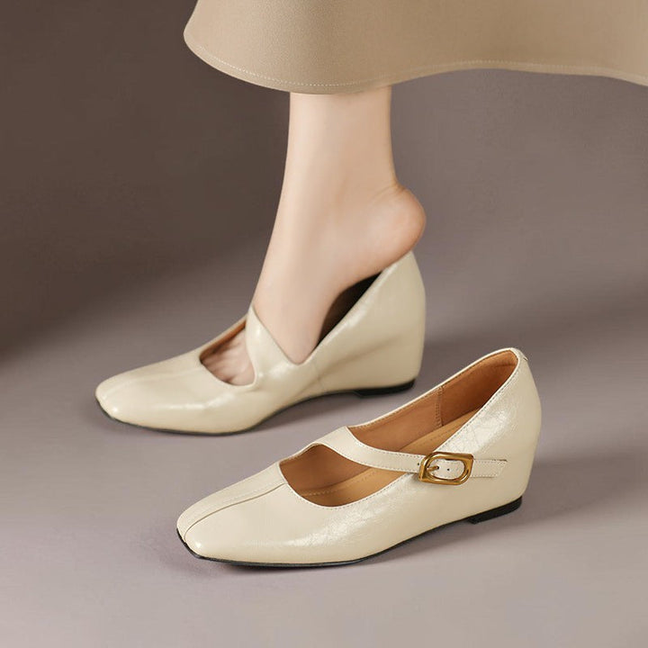 Isabela | Zapatos de Cuero de Punta Cuadrada
