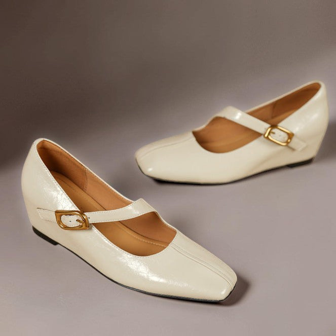 Isabela | Zapatos de Cuero de Punta Cuadrada