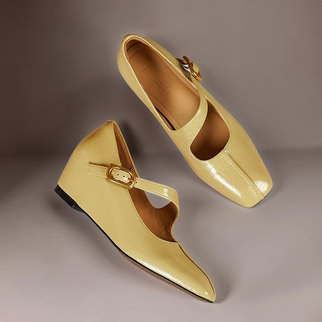 Isabela | Zapatos de Cuero de Punta Cuadrada