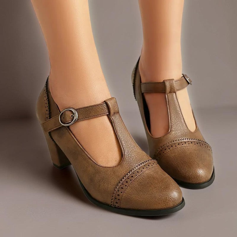 Estela | Zapatos de Tacón Perforados