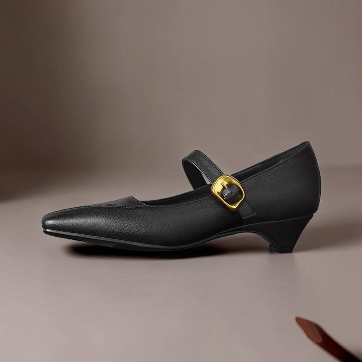Catalina | Zapatos con Hebilla Dorada